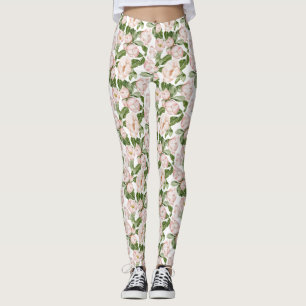 Legging Floral Verde Rosa