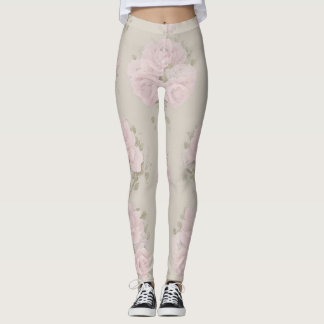 Legging Floreado Rosa y Verde Agua