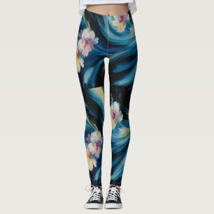 Legging Flores Abstratas Colorido design