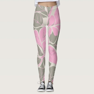 Legging Flores Abstratas Rosadas