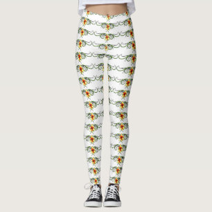 Legging flores amarelas