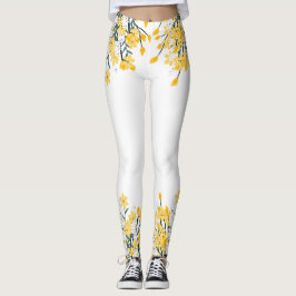 Legging Flores Amarelas de Mola