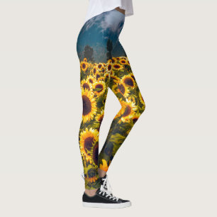 Legging Flores Amarelas do Campo do Girassol