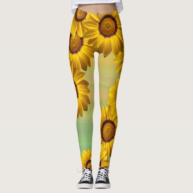Legging Flores amarelas na primavera (Frente)