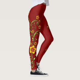 Legging Flores Amarelas nas Pernas de Vinha