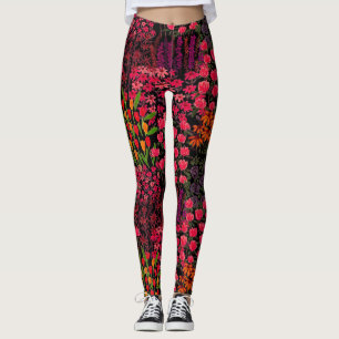 Legging Flores Artistas Selvagens: Padrão Floral Desenhado