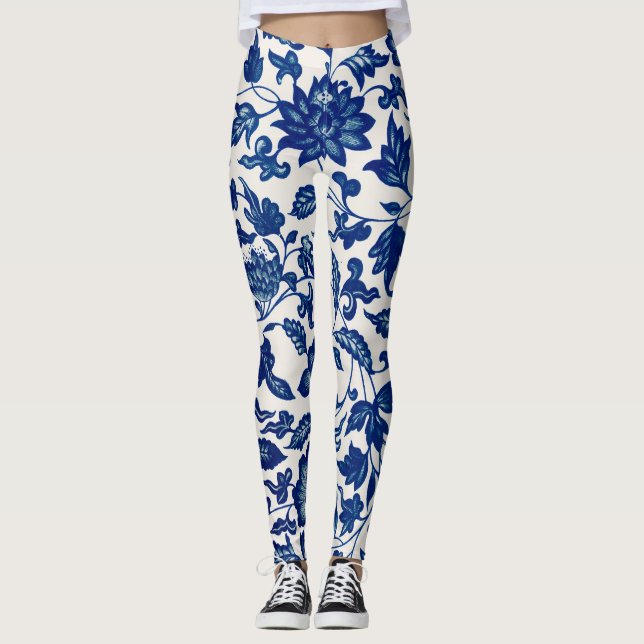 Legging Flores azuis (Frente)