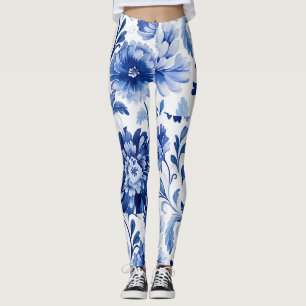 Legging Flores Azuis
