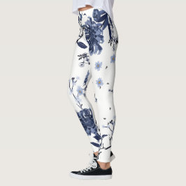 Legging Flores azuis