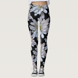 Legging Flores brancas de margarida branca