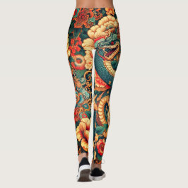 Legging Flores cobra verdes