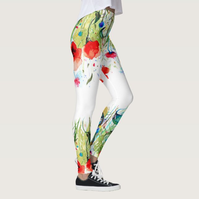 Legging Flores Coloridas De Aquarelas (Direita)