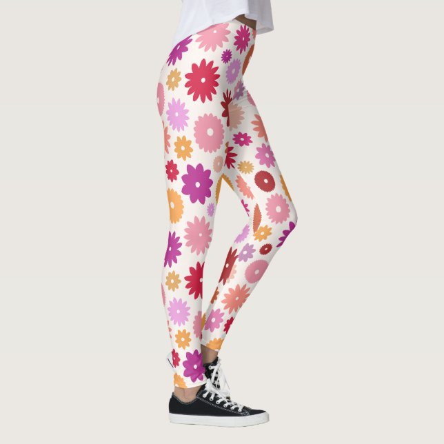 Legging Flores Coloridas Grande Padrão (Direita)