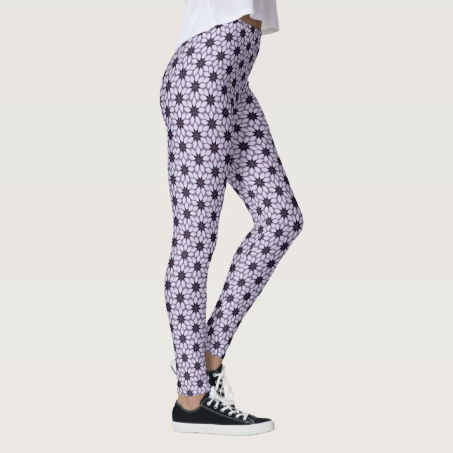 Legging Flores com Impressão de bloco roxa (Direita)