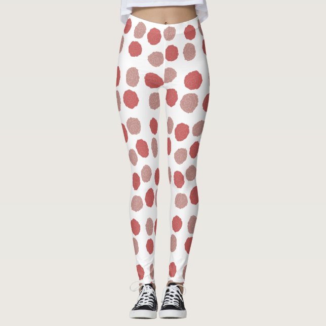 Legging Flores Cor-de-Rosa (Frente)