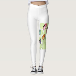 Legging Flores criativas de Abstrato