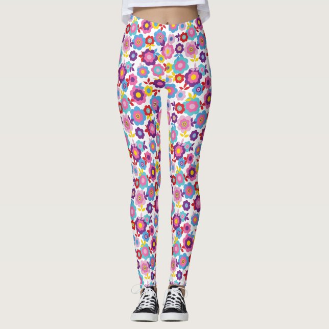 Legging Flores da Primavera de Eilin 2 (Frente)