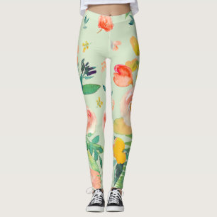 Legging Flores de Aquarela PixDezines/fundo DIY