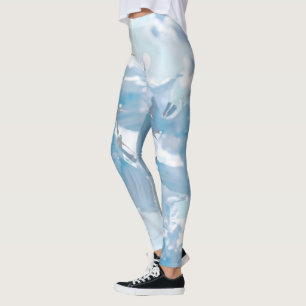 Legging Flores de Árvore Pastel Soft Blue Jacaranda