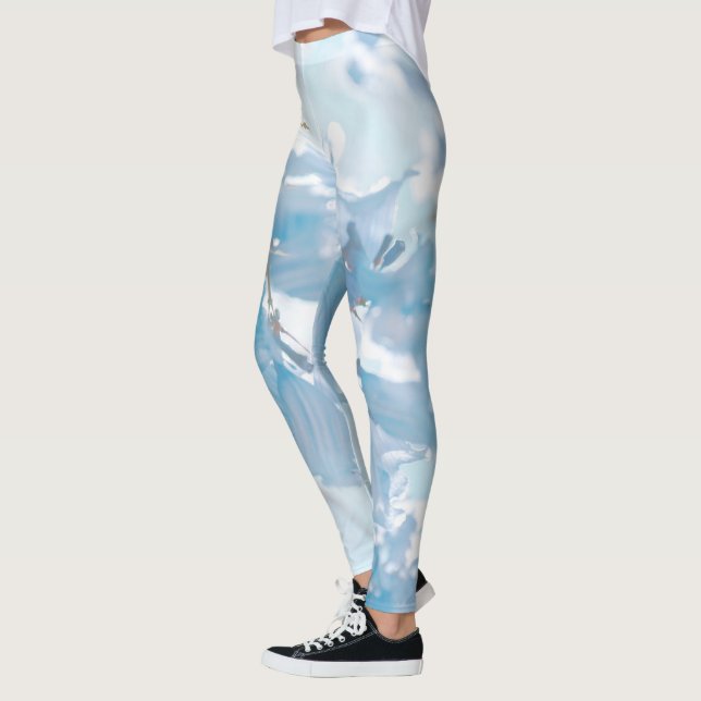 Legging Flores de Árvore Pastel Soft Blue Jacaranda (Esquerda)