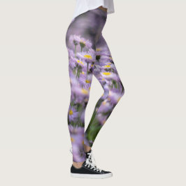 Legging Flores de Aster Roxo