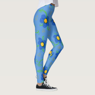 Legging Flores De Azul