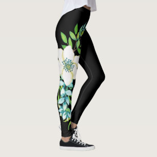 Legging Flores de Baile de formatura branco Design de de p