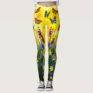 Legging Flores de Borboleta em Springtime