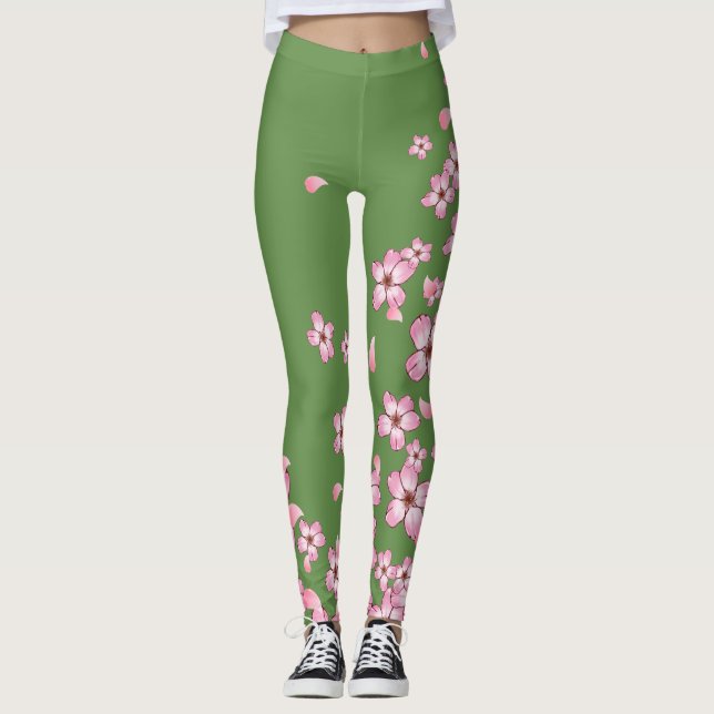 Legging Flores de cerejeira (Sakura) (Frente)