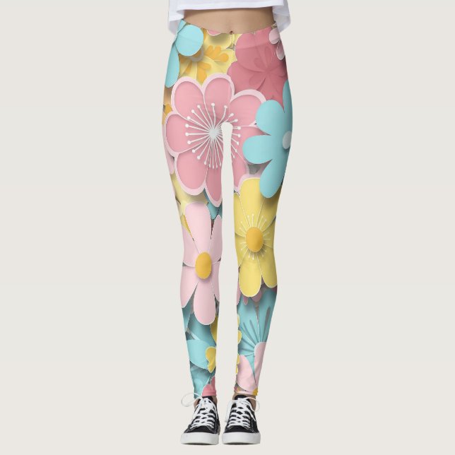 Legging Flores De Corta-Papelada (Frente)