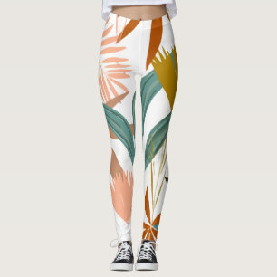 Legging Flores de Folhas Tropicais