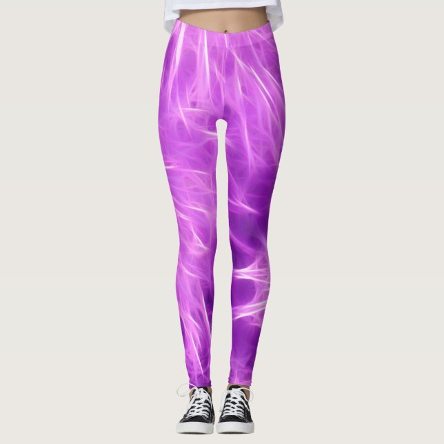 Legging Flores de Formas Roxas Transformadas (Frente)