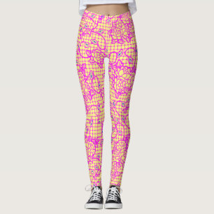 Legging Flores de índigo luminosas na Net.01.b Amarelo.BG