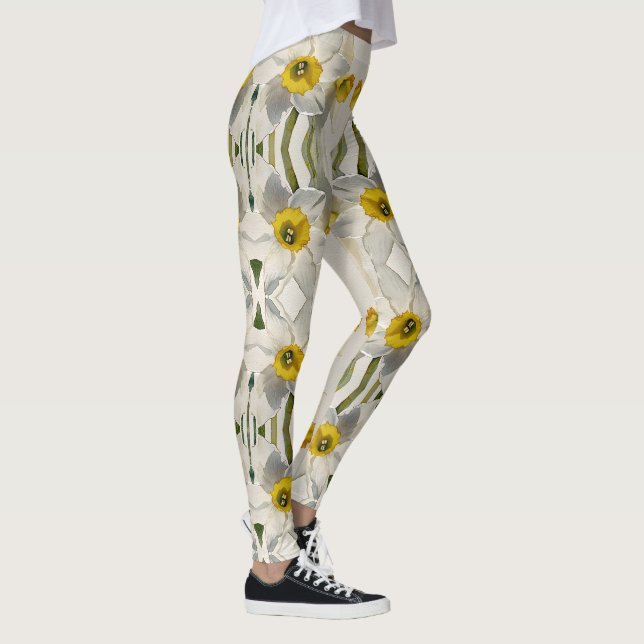 Legging Flores de Íris em Aquarela Moderna (Direita)