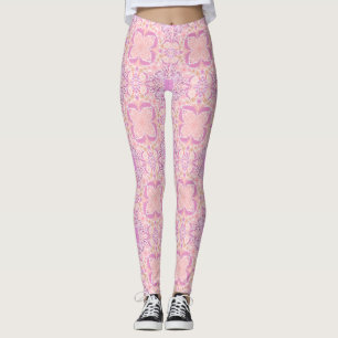 Legging Flores de jardim retrorreflectores a rosa