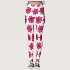 Legging Flores de Mandala Rosa Flores Personalizadas Leggi