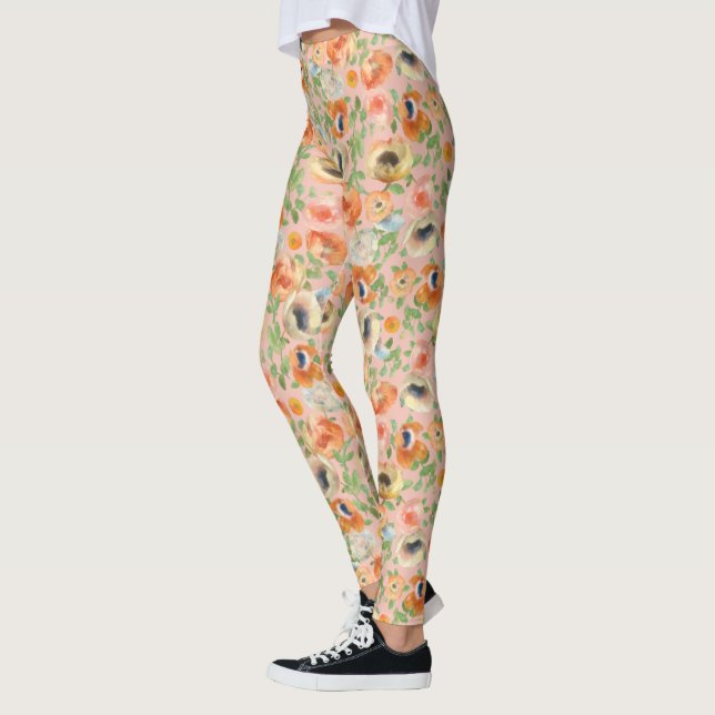 Legging Flores de Mola Laranja (Esquerda)