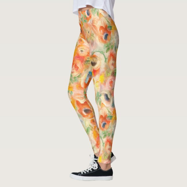 Legging Flores de Mola Laranja (Esquerda)