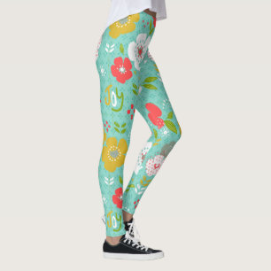 Legging Flores de Natal e Alegria de Texto