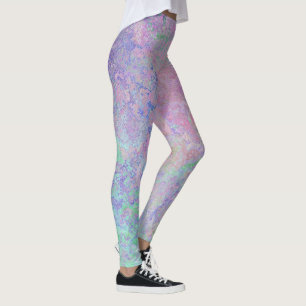 Legging Flores de primavera Abstrato de Tinta de Álcool P