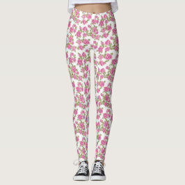 Legging Flores de Rosa Rosa