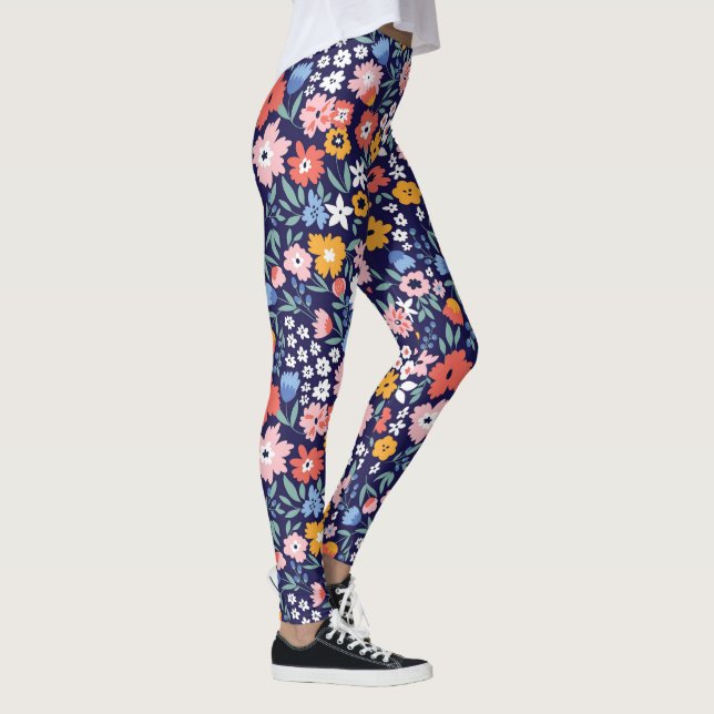 Legging Flores de Verão Selvagens e Gratuitas (Direita)