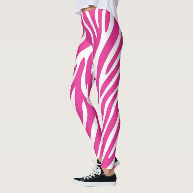 Legging Flores de Zebra Rosa (Esquerda)