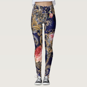 Legging Flores Decorativas Coloridas Batik