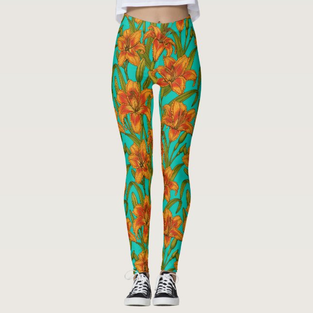 Legging Flores diárias tawny (Frente)