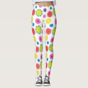 Legging Flores Divertidas Jardim Colorido Fiesta