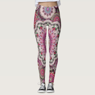Legging flores do mosaico persa damasco mandala chic elega