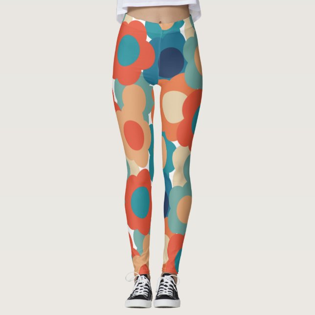 Legging Flores dos anos 70 (Frente)