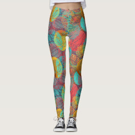 Legging Flores Douradas Etéreas - Harmonia Floral Sem Cost