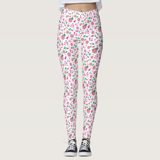 Legging Flores e Berries (Frente)